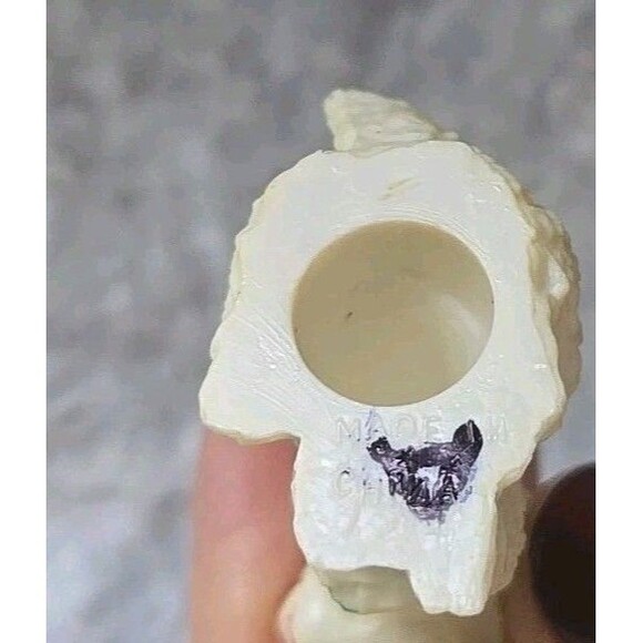 Vintage Christmas Tree Ornament Lamb Goat Sheep Santa Hat Holly Farm Animal 2.5" - Picture 6 of 12